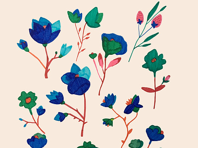 Flower illustration flowers illustration illustration art minimalism pale