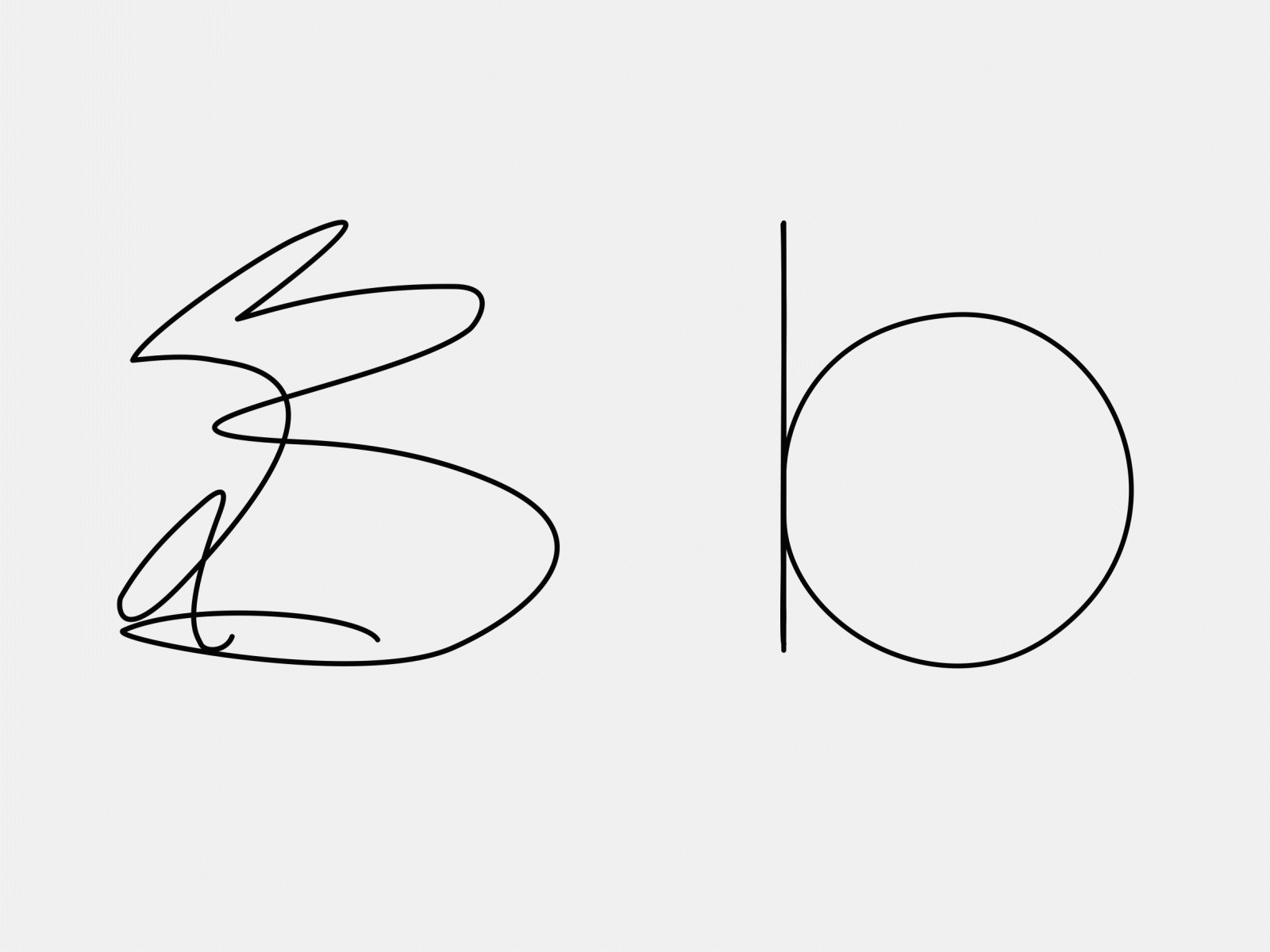 B 36 days of type experimental font light font motion scribble typography