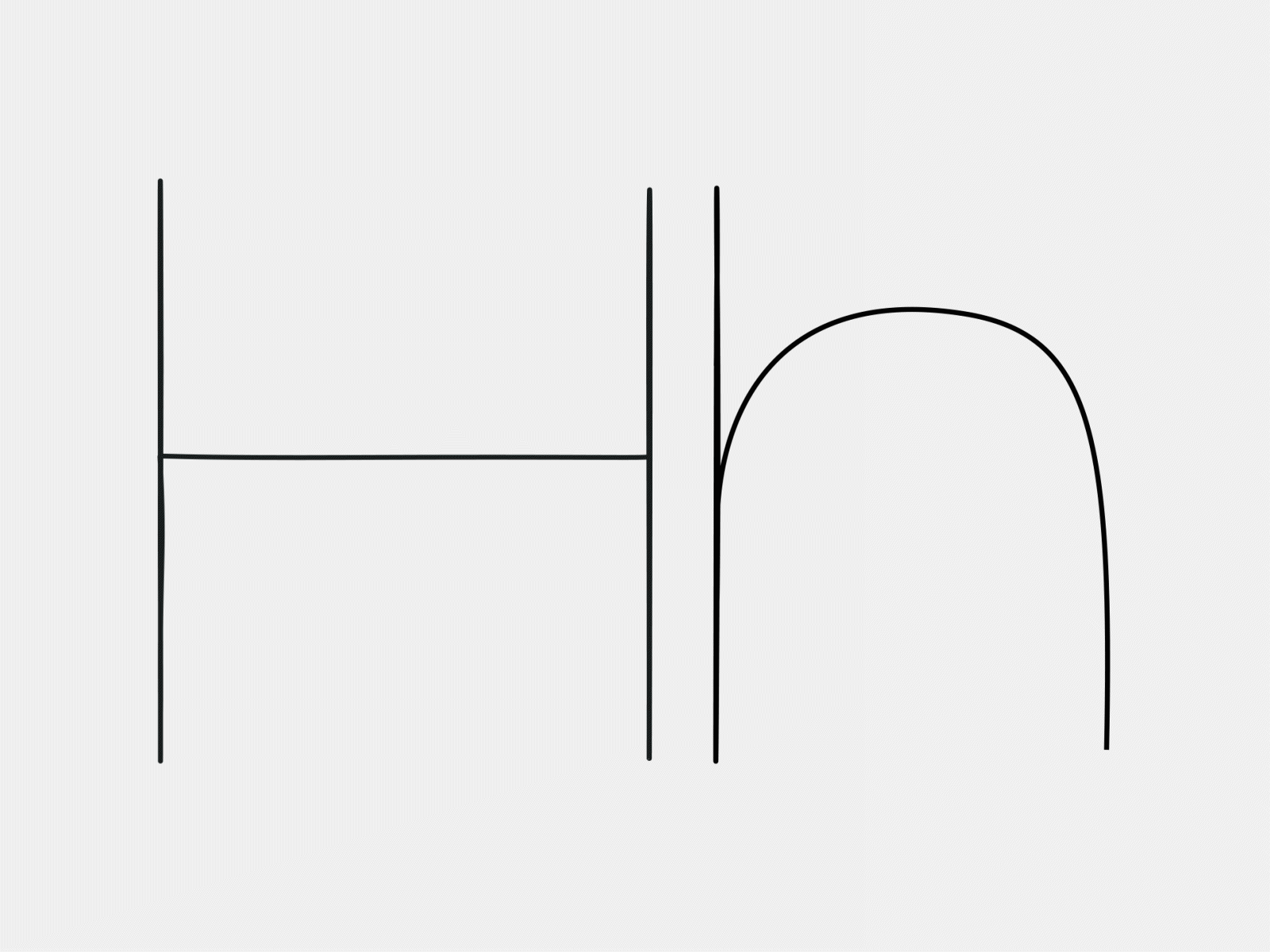 H aftereffects animated line art typography wobbly
