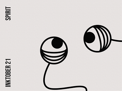 #6: spirit cartoon cute eye eyeball ghost illustration inktober spirit vector yokai