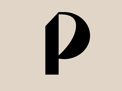 P 36 days of type calligraphy font minimalism modern font p typogaphy vector