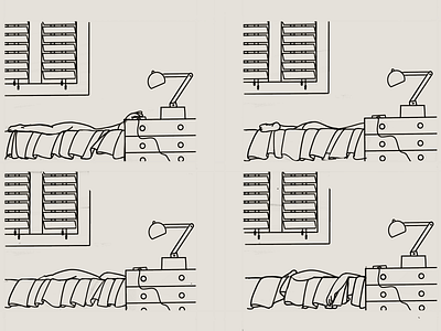 Monday morning bed bedroom comic comic book graphic novel illustration line lineillustration linework morning room sleep