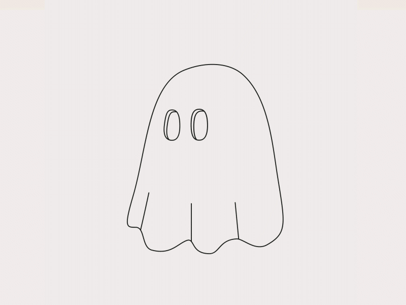 Boo! animation cute cuteghost float ghost halloween illustration lineillustration loop motion sketch
