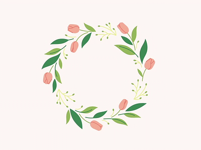 Floral Wreath animation botanical flowers freebie illustration loader lottie lottie files spring wreath