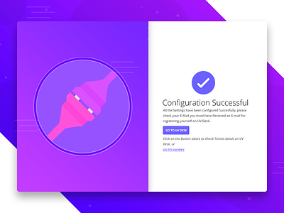 UVdesk eCommerce Helpdesk  - Integration Success Page