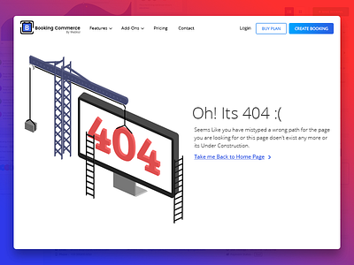 404 Error Page for Booking Commerce 404 booking commerce error illustration isometric shopify webkul