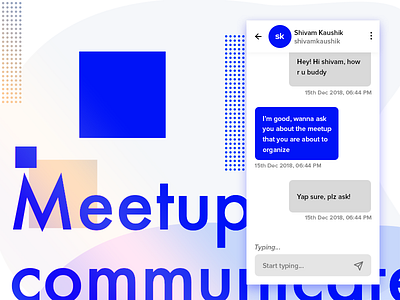 Communication App Concept app chat communication meetup ui ux webkul