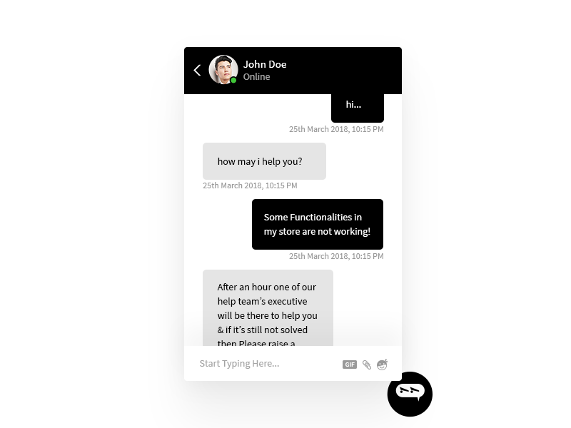 Ninja Chat 💬 app ui marketplace ecommerce chat bot webkul chat bubbles chat bubble chat box chat app ninja chat widget widget chat system chat