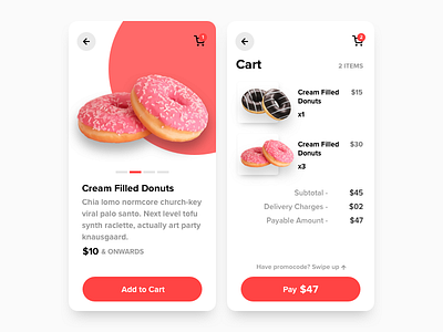 eCommerce Process for Donuts App app cart cart page choco chocolate donuts ecommerce ecommerce design icon marketplace pay payment product product design product page restaurant store ui ux webkul