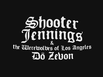 Shooter Jennings merch music type typography