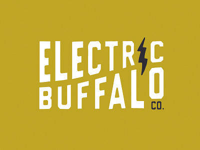 Electric Buffalo Branding Concept branding buffalo electric gold logo