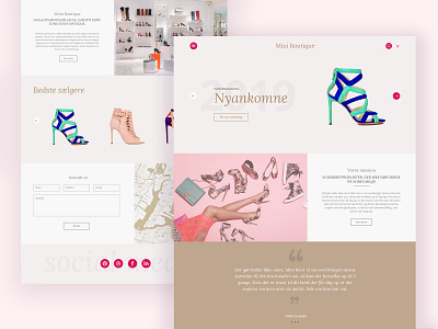 Boutique branding design typogaphy ui web website