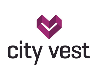 City Vest 3d bow heart logo people purple shop shopping center