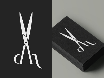 dh monogram branding logo monogram scissors