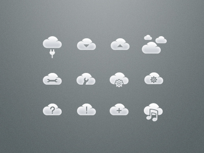 Cloud Icons Sneak Peak cloud icon set