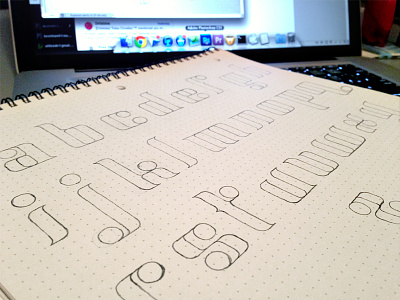 Font - Lowercase Sketch alphabet font letters sketch type typeface typography