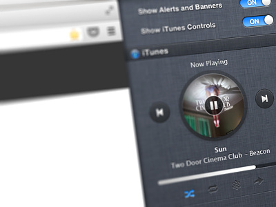OSX iTunes Integration v2 concept itunes lion mac music notification center osx player ux