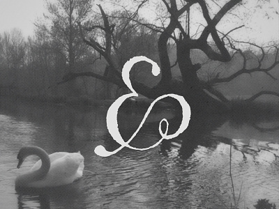 Ampersand ampersand black custom lettering logo typography vintage white