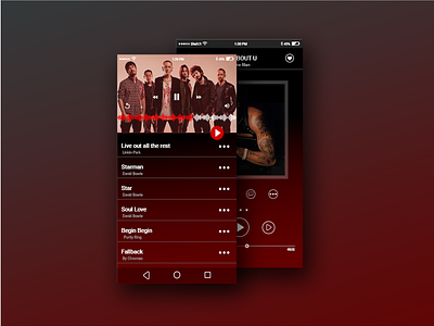 Music App android app design material mockup music play player screen ui user ux