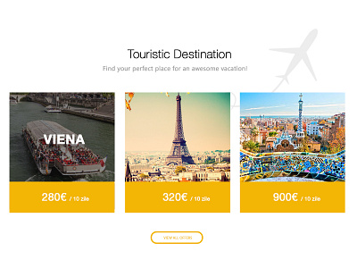 Top touristic destinations destinations touristic travel ui ux