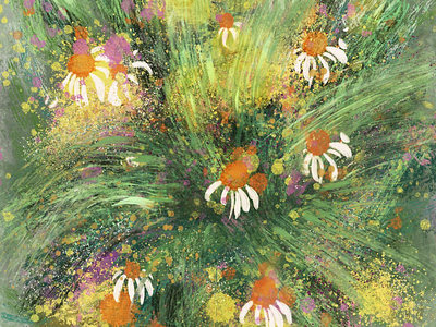 Splash of Colour art painting flowers procreate