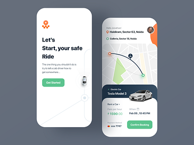 Taxi Booking App - Concept android appui cleanui graphic design ios mobile mobiledesign taxibookingapp thurdaypost ui uidesign