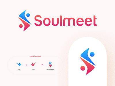 Soulmeet Logo Design branding datingapp datinglogo logo logoconcept logodesign sletter slogo