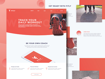 Fitly Landing Page - Track your daily workout