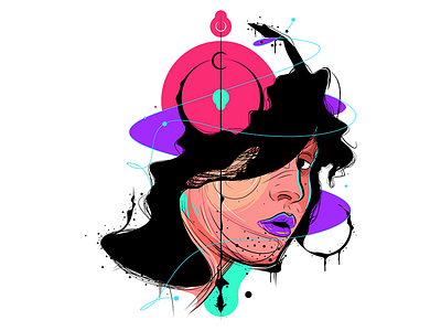 The fluid character design illustration illustrator vector woman