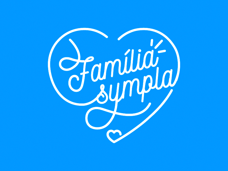 #familiasympla blue heart illustration lettering love start up startup sympla tipography