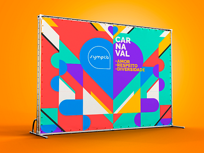 Carnaval Backdrop backdrop carnaval colors geometric illustration isometric love sympla vector