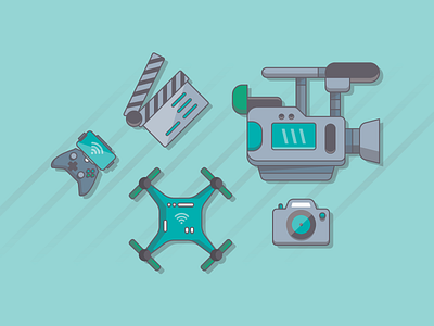 Yeah! I'm an incredible videomaker! camera drone illustration topview vector video videomaker