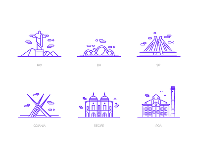 Brazola brazil city design icons icons design illustration illustrator ui vector