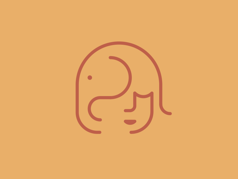 Capitulina - Visual Identity brecho capitu design elephant illustration illustrator logo machado de assis vector woman