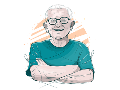 Mr Ivan - 90 years old character design illustration illustrator man vector