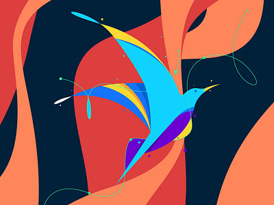 B1rd bird color colorful design fly illustration illustrator vector