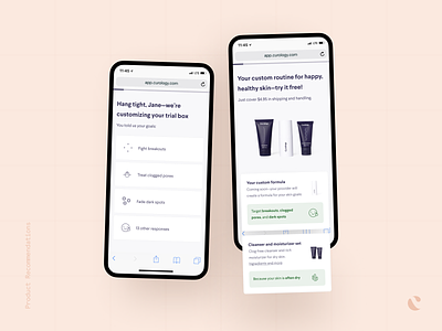 Product Recommendations ecommerce loading mobile onboarding product design product page sign up startup ui ux