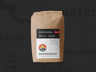 Coffee Packaging badge bag branding coffee coffee branding explore line mark packaging product wander wanderlust