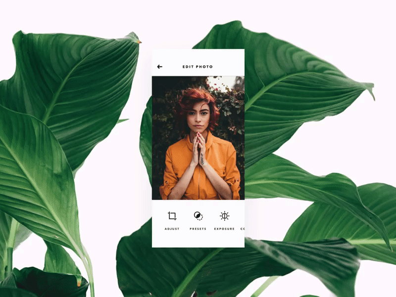 Photo Editor prototype animation photo slider responsive product design mobile ui app design photography