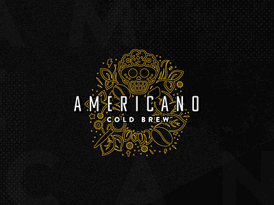 Americano Cold Brew americana branding coffee cold brew freelancer illustration logo logo design