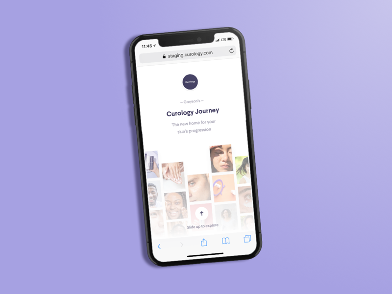 Welcome Screen Exploration uiux digital design medical curology acne welcome splash app mobile design product design