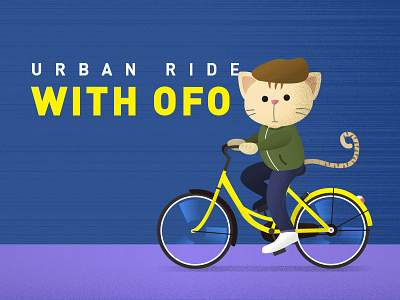 Bike share program in shanghai city bike illustration ofo ride