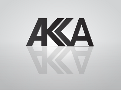 AKKA black design logo vector white