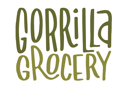 Gorilla Grocery Logo branding hand lettering logo