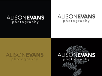 Logo - Alison Evans Photography branding logo logo design