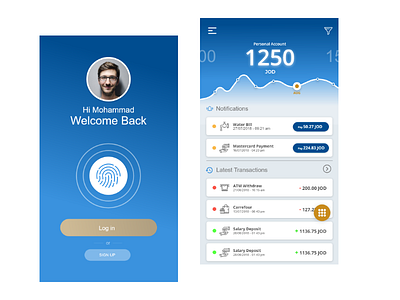 Bank App Concept bank charts money money app money management money transfer ui ui ux ui ux