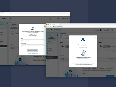 Modal integraciones - Backstartup design interaction design ui uiux user interface