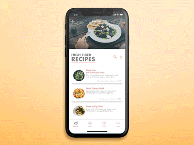 recipes app transition