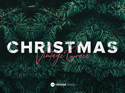 2018 Christmas at Vintage Grace branding christmas church design logo