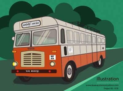 Nostalgic bus journey of my childhood by Levana on Dribbble